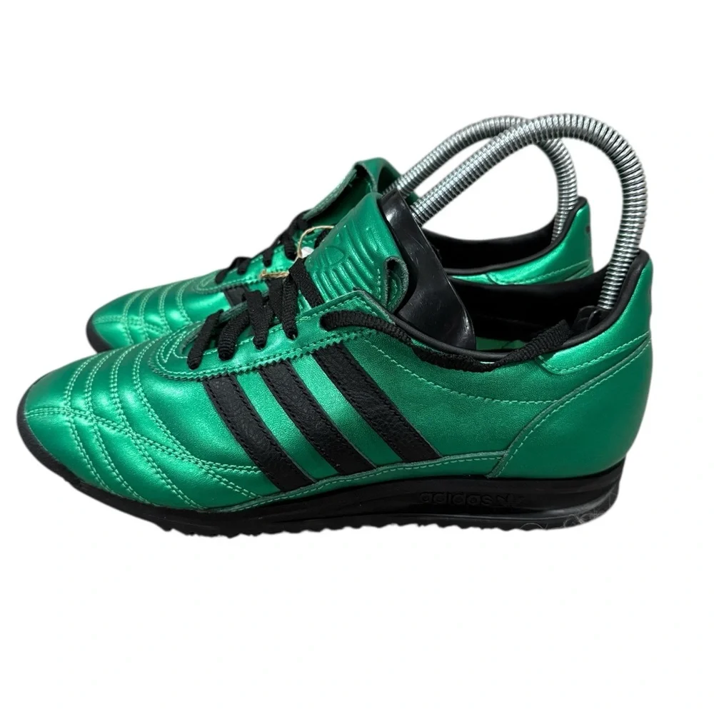 Adidas Originals SL 72 Women’s Metallic Green and Black Sneakers, Size 7. New!